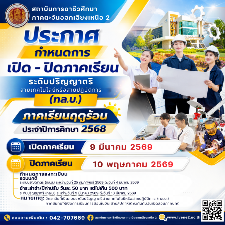 ประกาศกำหนดการเปิด – ปิดภาคเรียน